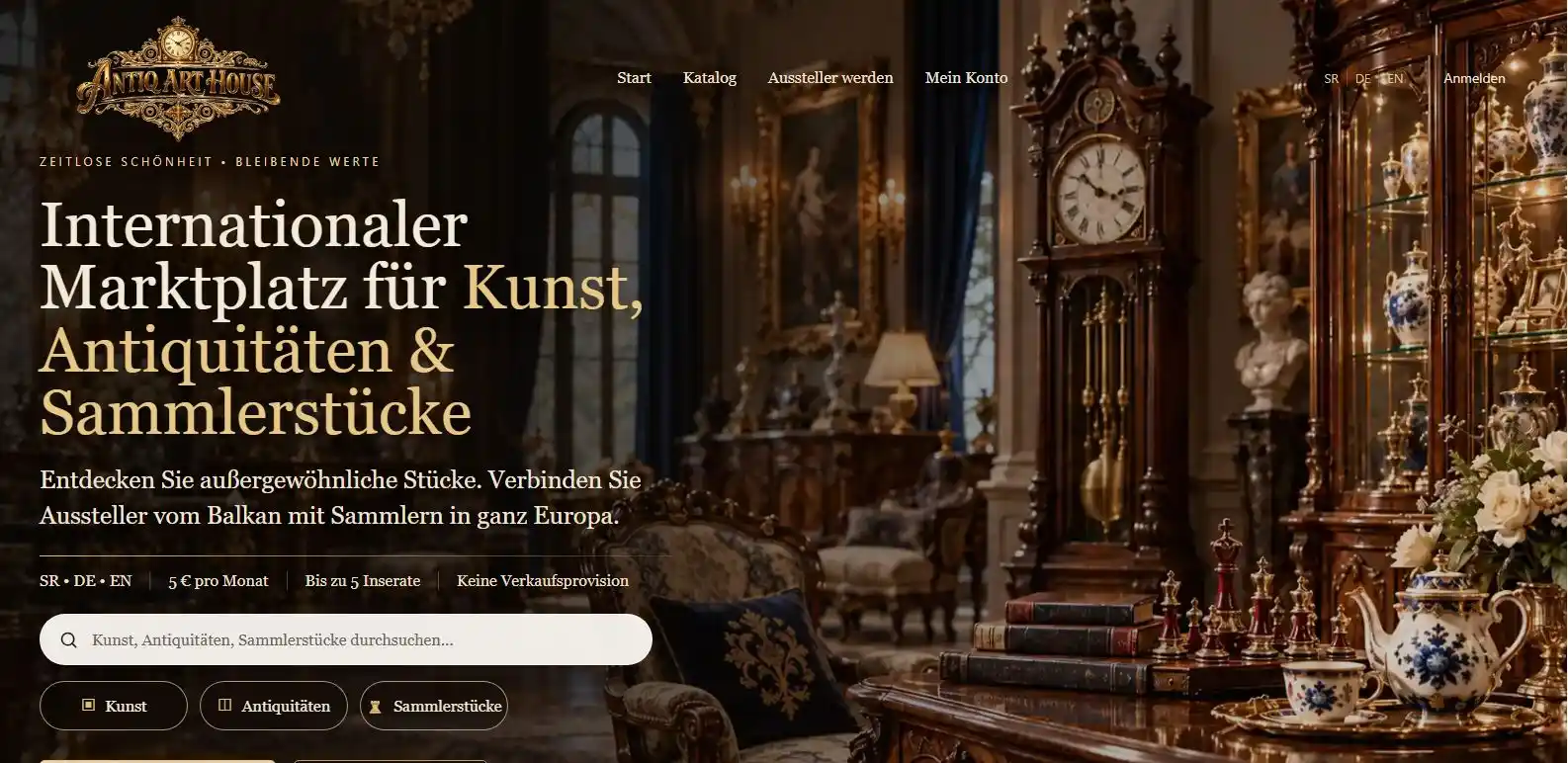 ANTIQ ART HOUSE: Internationale Plattform für Kunst und Antiquitäten.
