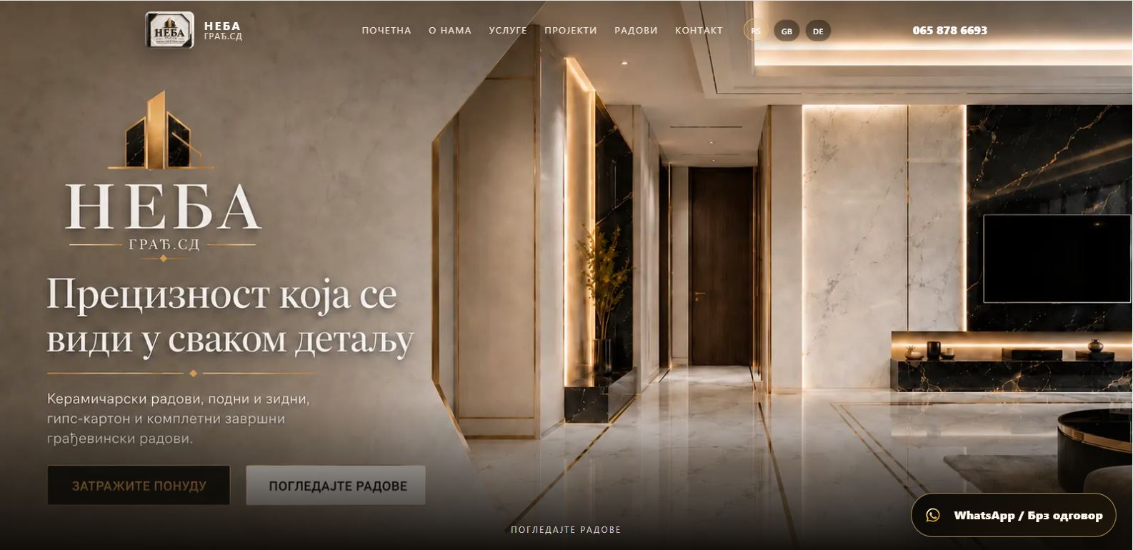 NEBA GRAĐ.SD construction website preview